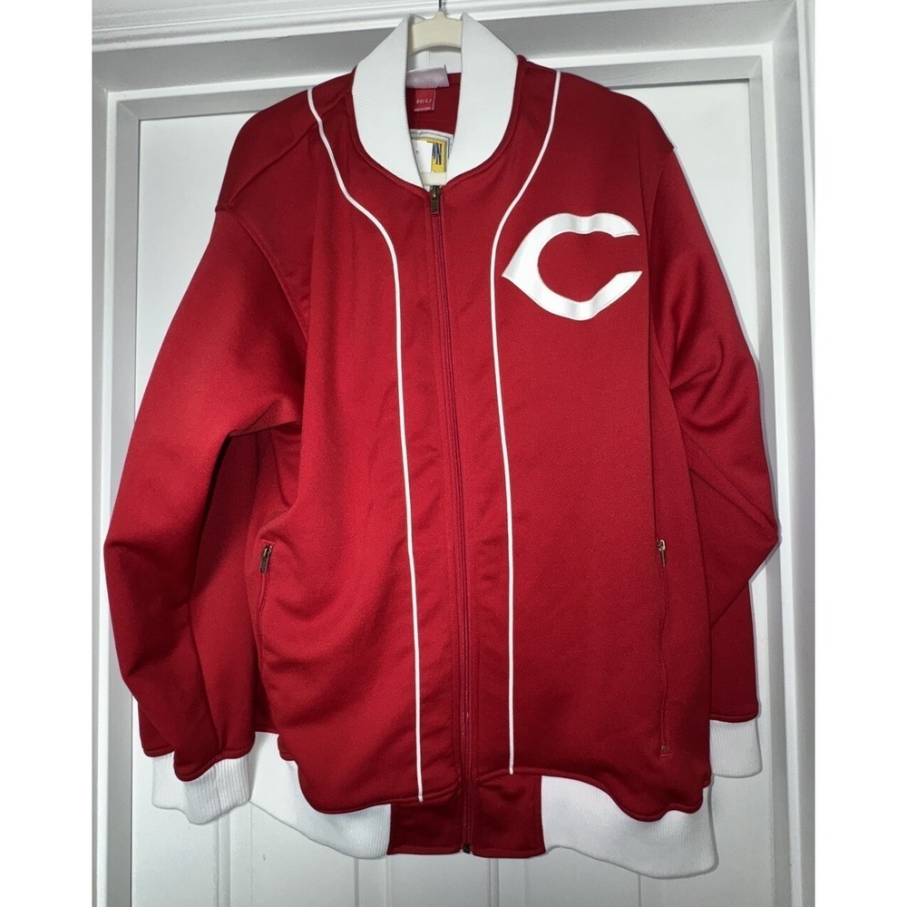 Cincinnati Reds Cooperstown Mitchell & Ness‎ MLB Jacket Mens 44L SALE